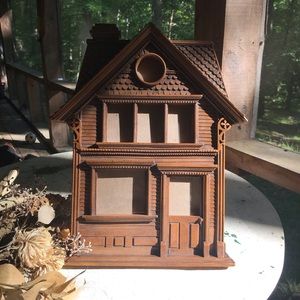 Wooden Townhouse Photo Frame Vintage